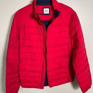 Gap Cold Control Men's Light Weight Puffer Jacket | Color: Red | Size: M